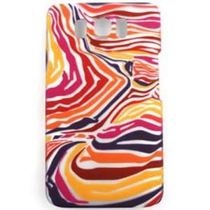  HTC HD2 Red/Orange/Purple Zebra Print Hard Case/Cover 
