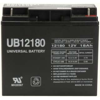 Universal UB12180ALT4 12V / 18Ah Sealed Lead Acid Battery with Nut and 