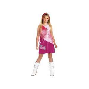 Hannah Montana Costume Pink Dress with Headband Size Small 