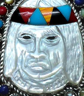 This is a COMPLETELY handcrafted sterling silver GERONIMO PROFILE 