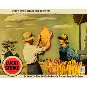  1943 Ad American Tobacco Lucky Strike Cigarettes Dry Leaf 