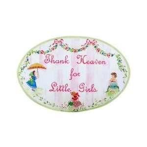 Thank Heaven for Little Girls Oval Plaque   Southern Enterprises 