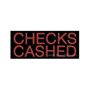 Checks Cashed Outdoor Neon Sign 13 x 32 