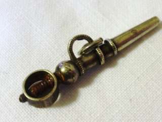 Antique Silver Pocket Watch Key For Watch Chain  