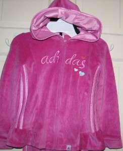 Adidas outfit girls 4T hooded jacket pants New Pink  