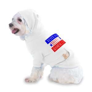  VOTE FOR SIAMESE Hooded T Shirt for Dog or Cat Small White 