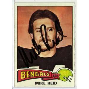 Mike Reid Signed 1975 Topps   Bengals