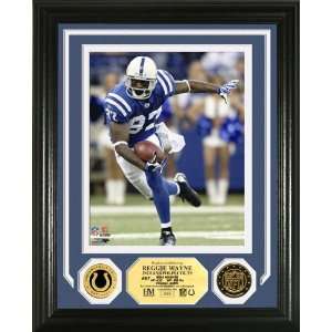 Reggie Wayne Photomint w/ 2 24KT Gold Coins