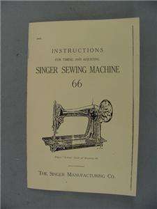 Singer 66 Timing & Adjusting Instructions  