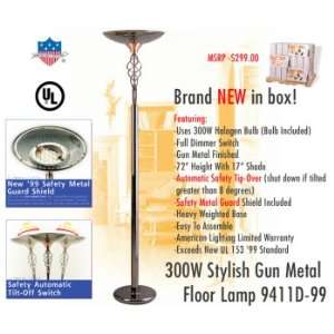  American Lighting 9411D 99 300W Stylish Gun Metal Floor 