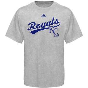  adidas Kansas City Royals Youth Ash Script T shirt (Small 