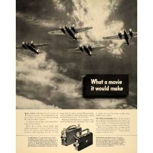   Ad Kodachrome Cine Kodak Eastman Army Planes Movie   Original Print Ad