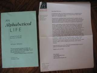 Uncorrected Advance Proof Book An Alphabetical Life  