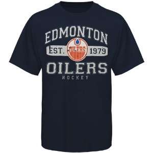   Edmonton Oilers Youth Cleric T Shirt   Navy Blue