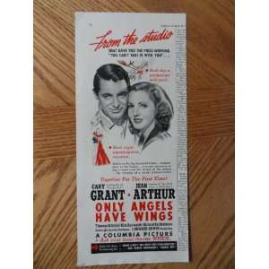   Grant,Jean Arthur,Rita Hayworth) Original vintage 1939 Colliers