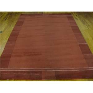  57 x 711 Red Hand Knotted Wool Modern Tibet Rug 