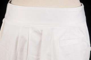 ADRIENNE VITTADINI White Stretch Cotton Mini Skirt 4  