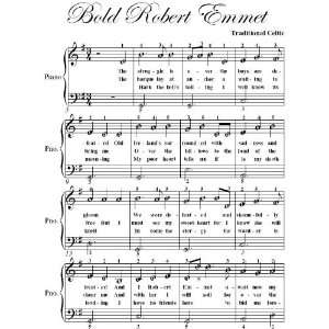    Bold Robert Emmet Easy Piano Sheet Music Traditional Celtic Books