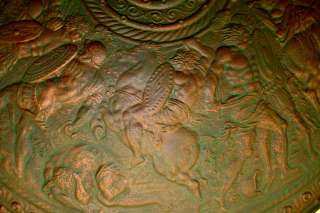 Roman War Shield Wall Decor Soldiers Horses Plaque  