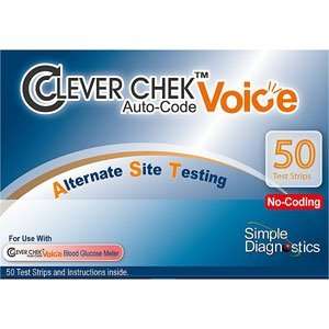  Clever Chek Auto Code Voice Blood Glucose Test Strips 