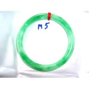  China Lucky Real Jade Bracelet Green Bangle 54 mm Round 