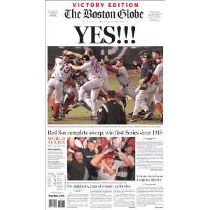   2004 Red Sox Win World Series Next Day Boston Globe
