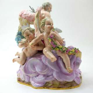 Meissen Aeolus Attended by the Four Winds German Porcelain Figurine 