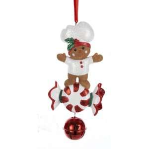 Gingerbread Kisses Boy Cookie on Peppermint Candy Christmas Jingle 