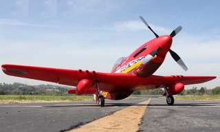 Rojo eléctrico de avión PNP Gago avión 63 de P 51 Mustang grande 