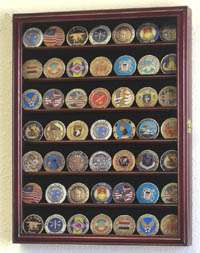 Military Challenge Coin Display Rack Case Cabinet  