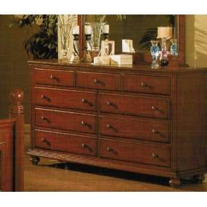  Bedroom Dresser with Storage Drawers   Cherry Brown