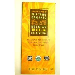 Trader Joes Fair Trade Organic Belgian Milk Chocolate Bar Usda 