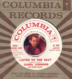   Listen To The Beat ROCKABILLY BOPPER PROMO DJ 45 RPM 7 INCH LISTEN