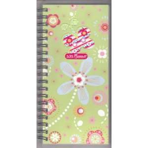  2012 Spiral bound Green and Pink Glittered Pocket Planner 
