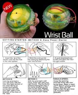 LED Light Wrist Strength Exercise Massage Massager Ball  