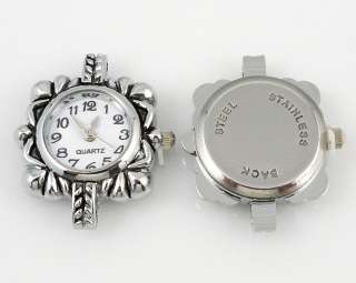 5x Ornate Beading Silver Quartz Watch Face FREESHIP W12  