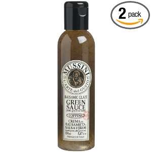 Mussini Balsamic Glaze, Green Sauce, 5.07 Ounce Bottles (Pack of 2 