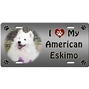  I Love My American Eskimo License Plate