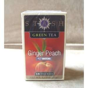 Stash Premium Ginger Peach Green Tea Grocery & Gourmet Food