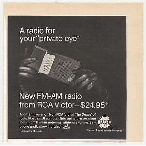  1967 RCA Victor Snapshot FM AM Radio for Private Eye Print 