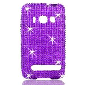   Bling TPU Case for HTC EVO 4G   Purple Cell Phones & Accessories