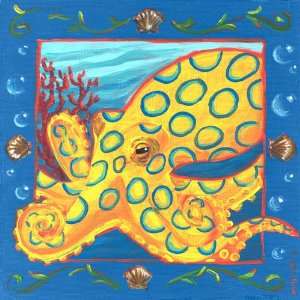    Oopsy daisy Underwater Octopus Wall Art 14x14