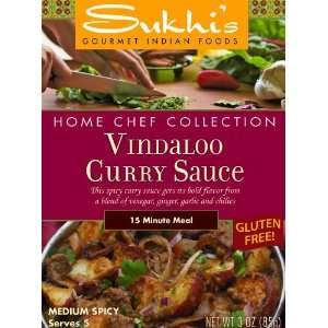 Sukhis Gluten Free Vindaloo Curry Sauce, 3 Ounce Packets (Pack of 6)