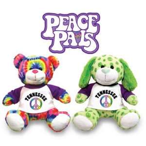   Tennessee Peace Pals green PUPPY or tie dyed TEDDY bear Toys & Games