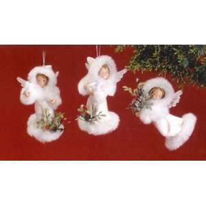   Natures Story Teller White Angel Christmas Ornaments