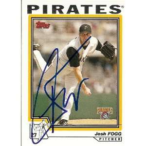  Josh Fogg Signed Pittsburgh Pirates 2004 Topps Card 