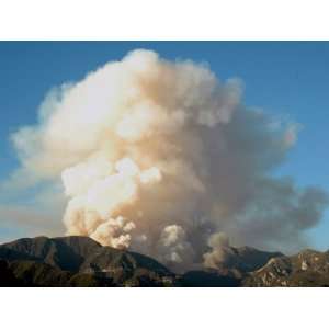 A Column of Smoke Rises from the Angeles National Forest 
