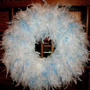  Angelic Dreamz Own Blue & White Feather Wreath