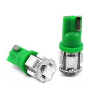   Lighting T105L3CG Green 5 LED 3 Chip T10 SMD Bulb   Pair Automotive