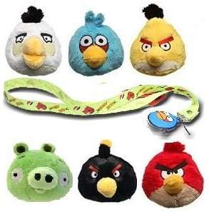 Angry Birds Plush Pouch and Lanyard ID Holder purse Green